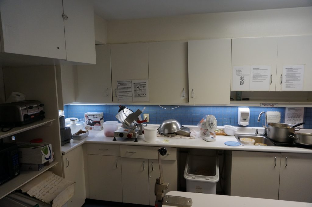 Kitchen prep area in Renascent Treatment Centre.