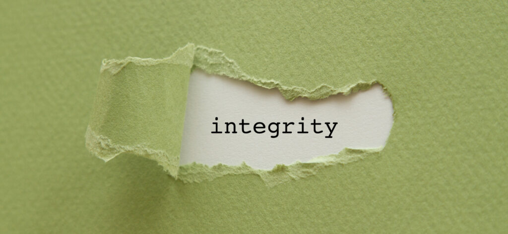 Integrity typed out