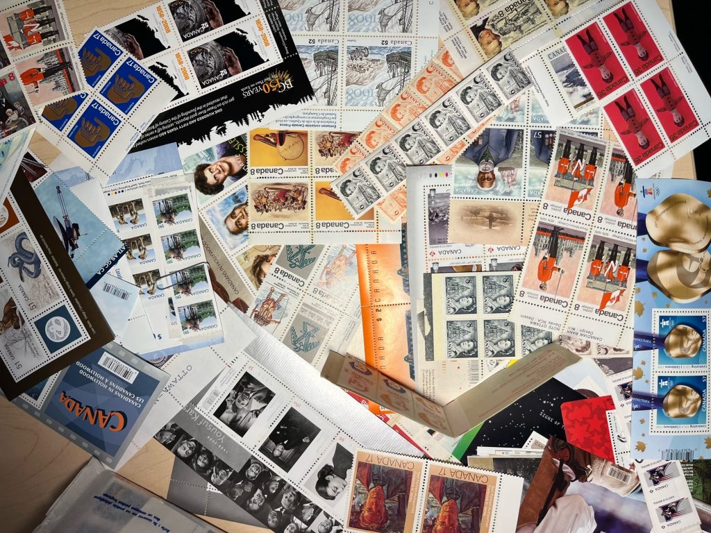 Picture of a stamp collection