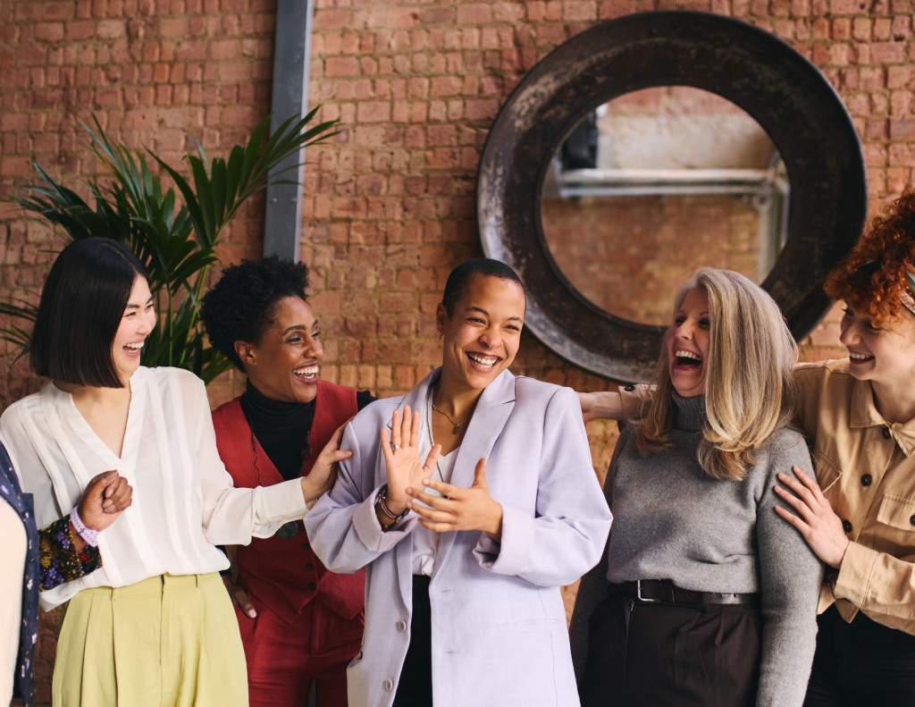 Group of women talking and laughing