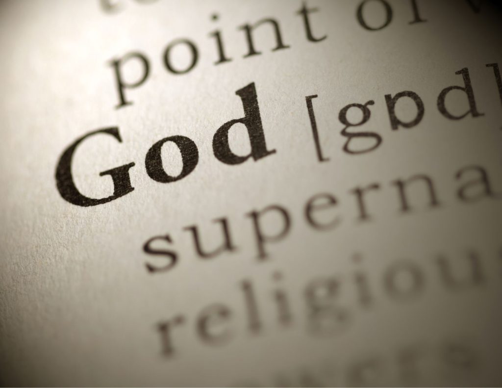 Dictionary definition of God