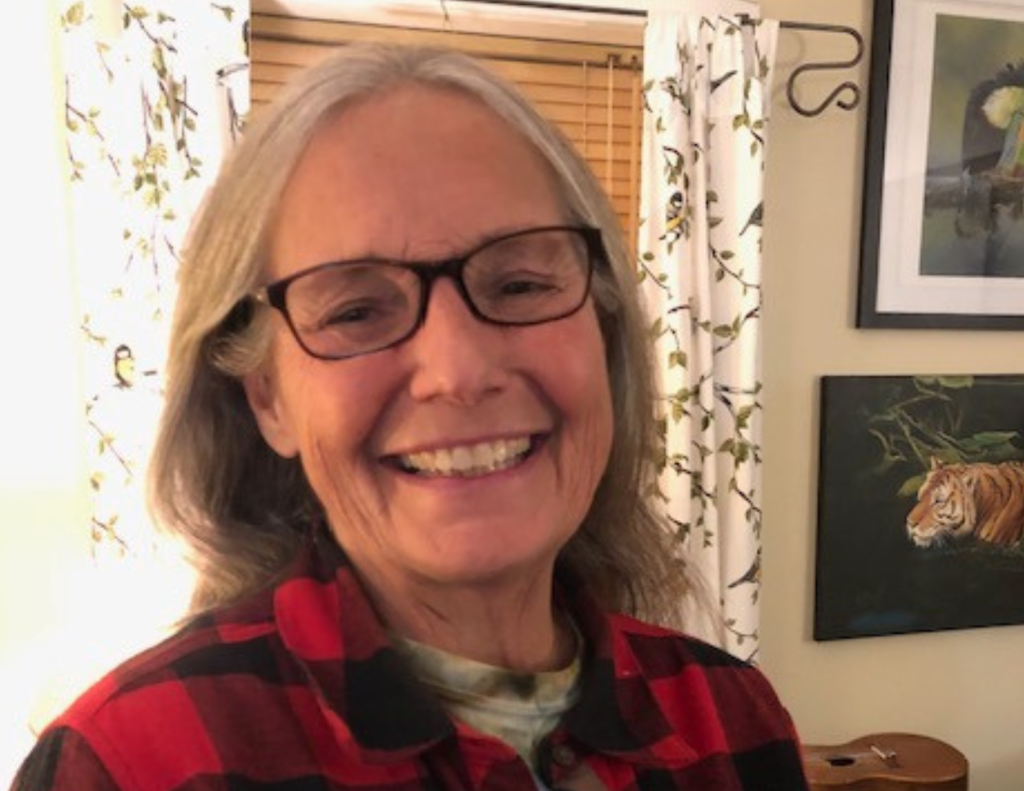 Renascent alumni, Patty smiles.