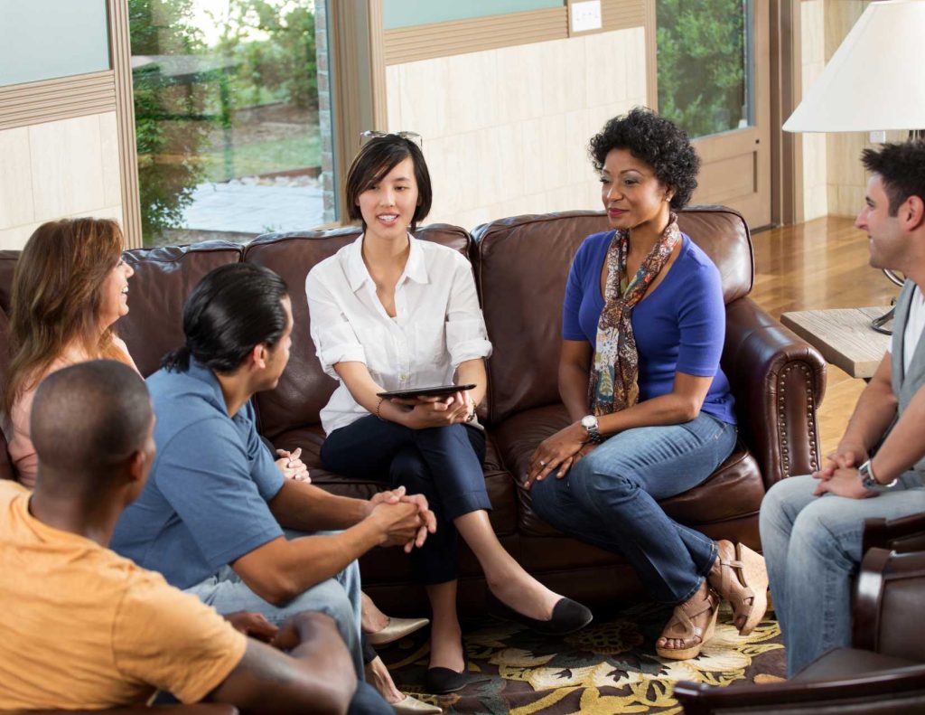 People sitting together