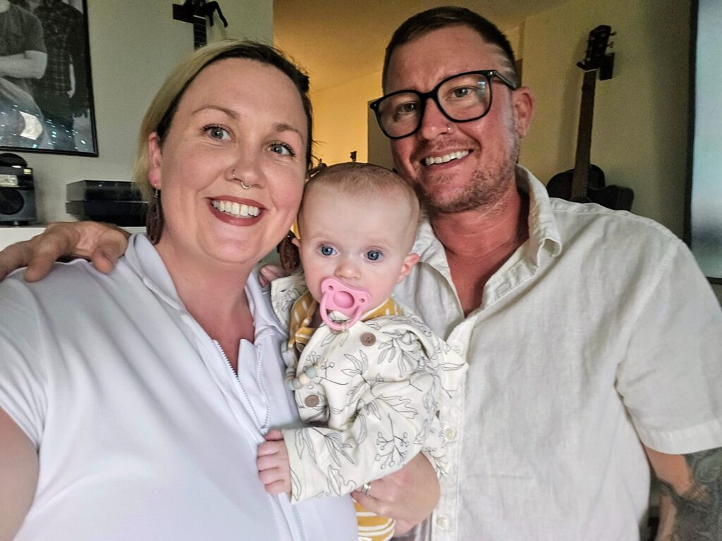 Joel, his wife, and his daughter