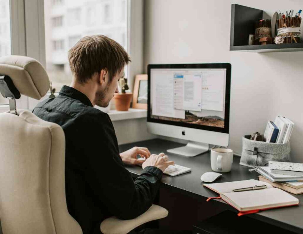 Man on computer