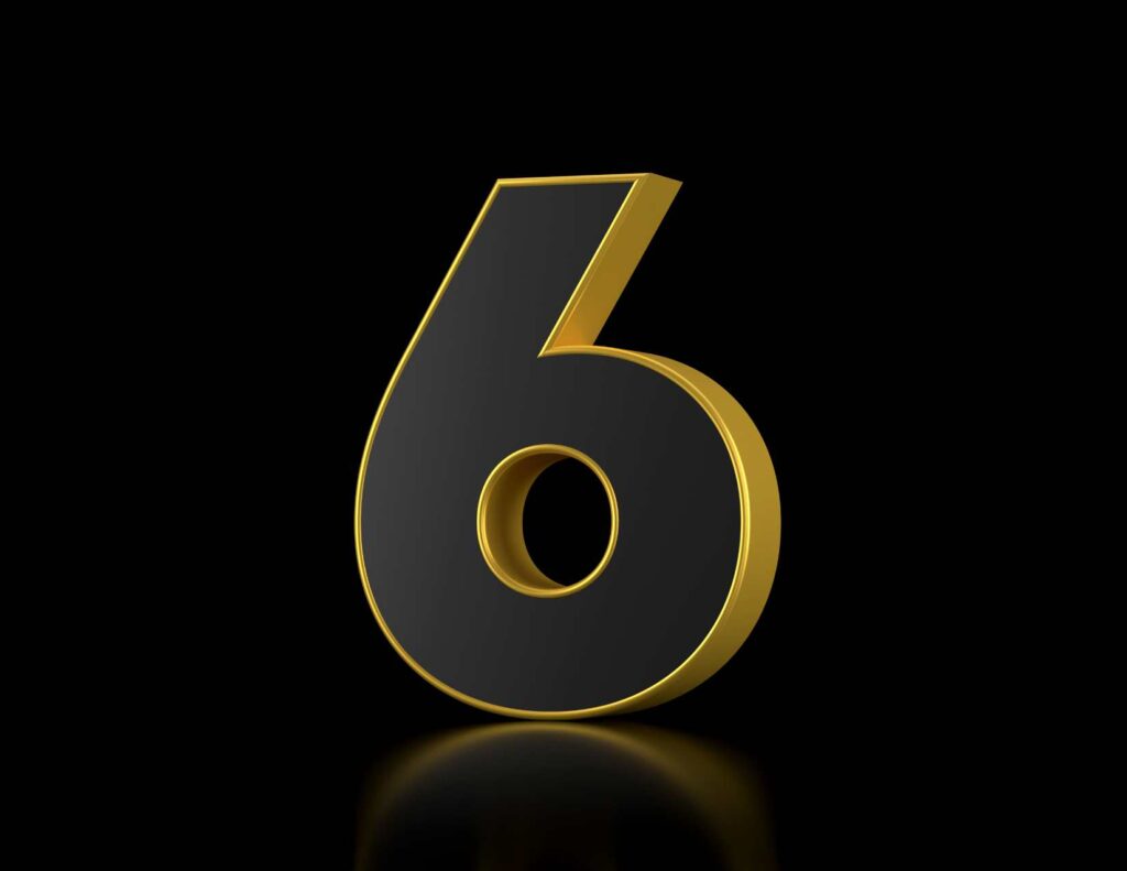 The number 6