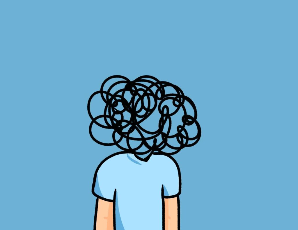 Person dealing with stress